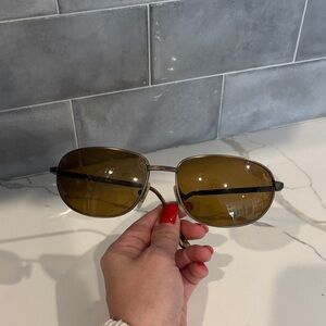 Stylish Brown Oval Sunglasses